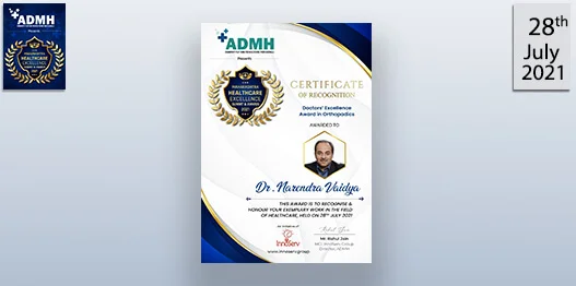 Doctor's Excellence Award, joint replacement surgery in Pune, robotic knee surgery near me