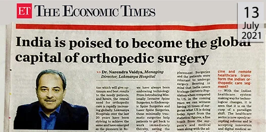 The Economic Times, joints replacement doctor near me